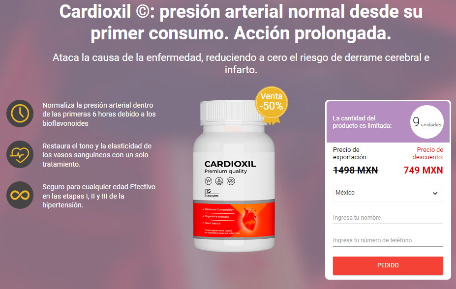 Cardioxil Capsulas Precio Mexico